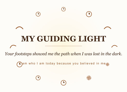 My guiding light inspirational quote graphic design with inspiration, footsteps