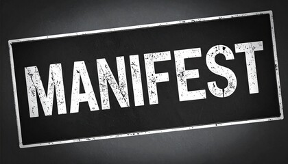 Fototapeta premium MANIFEST Stamp – Declaration & Intention Symbol