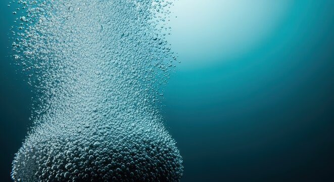 A porous air stone generating a dense curtain of oxygen bubbles underwater, essential equipment for aquatic habitats and ornamental tanks, essential, circulation, oxygenation