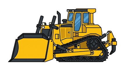 Obraz premium Bulldozer heavy equipment machine.