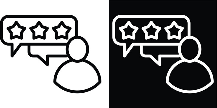 review Two-tone version in black and white background