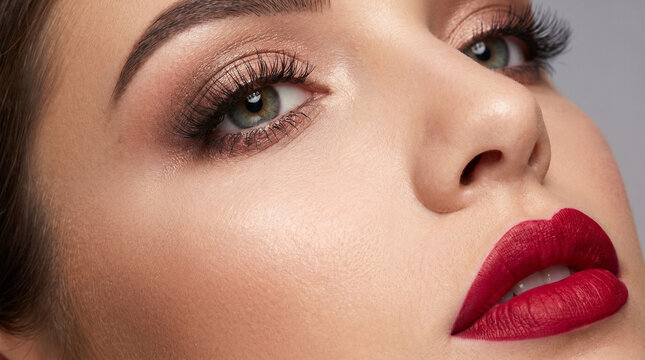 A woman's eye with Beautiful Makeup.