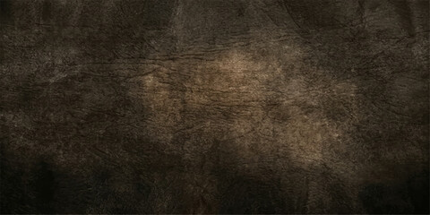 Naklejka premium A weathered, grunge-textured wall in various tones of brown, evocative of a rough, rustic aesthetic. 