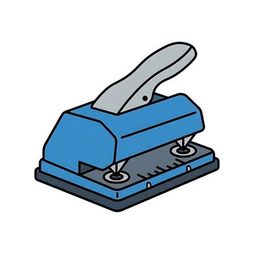 Blue hole punch office tool.