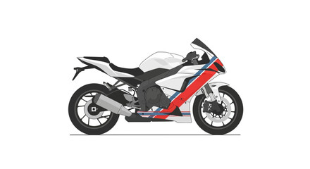 Obraz premium Sport Motorcycle Vector Illustration