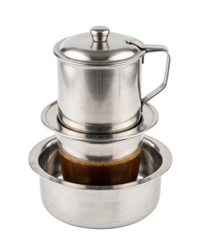 Traditional South Indian filter coffee set