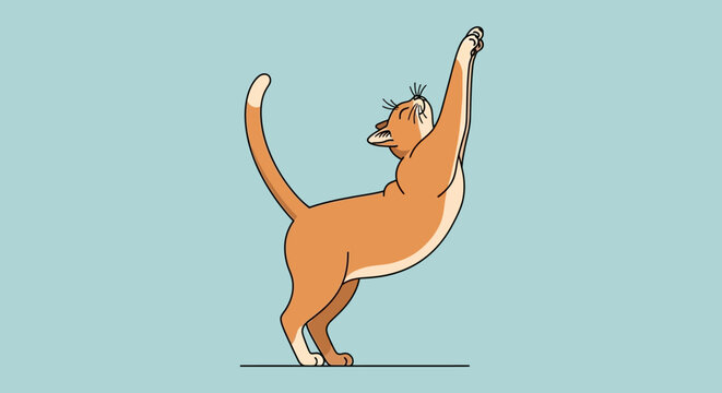 Garfield celebrates National Cat Day with a joyful stretch outside