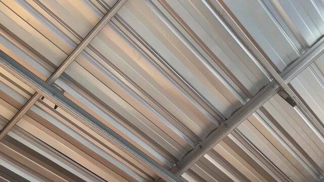 Diagonal View of Galvalume Roof Support System
