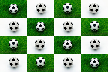 Sfondo astratto con palloni da calcio © ematon
