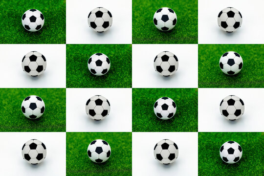 Sfondo astratto con palloni da calcio