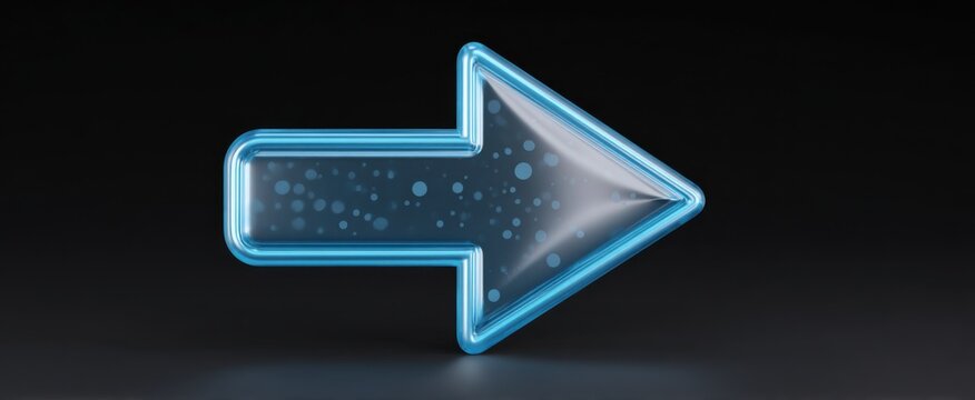 Cool translucent blue y2k arrow cursor icon with a shiny teal mouse pointer design.