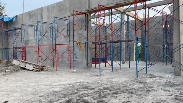 Scaffolding Frames for Concrete Wall Construction