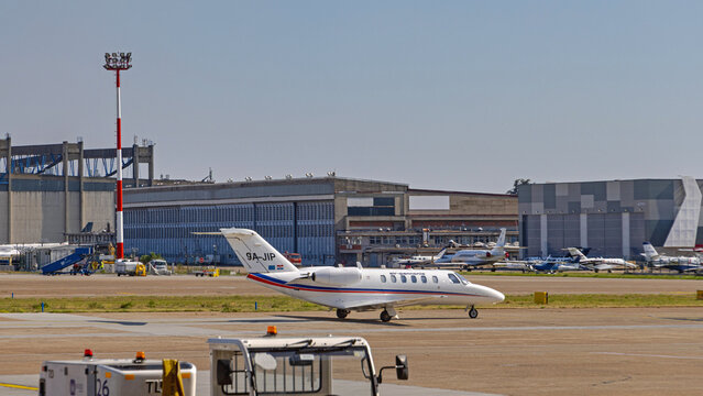 Air Pannonia Business Jet at Nikola Tesla Airport in Belgrade Serbia