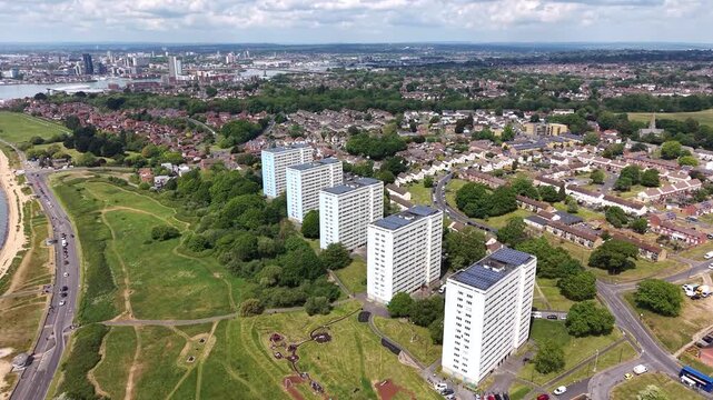 Aerial View of Southampton, England. UK
