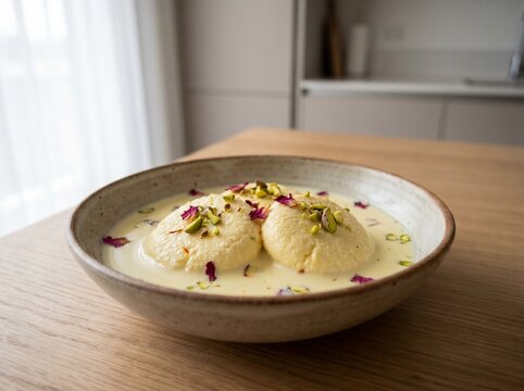Traditional Rasmalai Indian Dessert