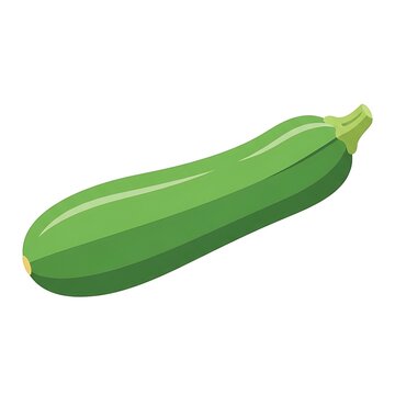 Green zucchini vegetable illustration.