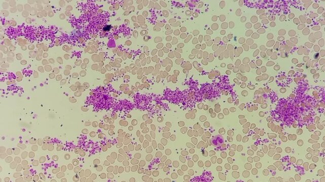 Normocytic normochromic anaemia with leucocytosis and thrombocytosis.