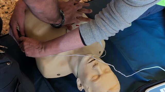 Detail of a cpr reanimation training