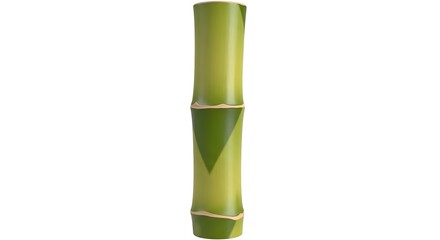 Fototapeta premium Green bamboo stalk isolated on white background for spa and nature design