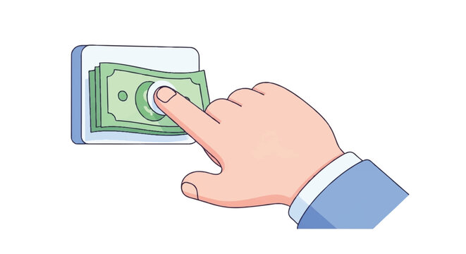Hand Inserting Money into Slot.