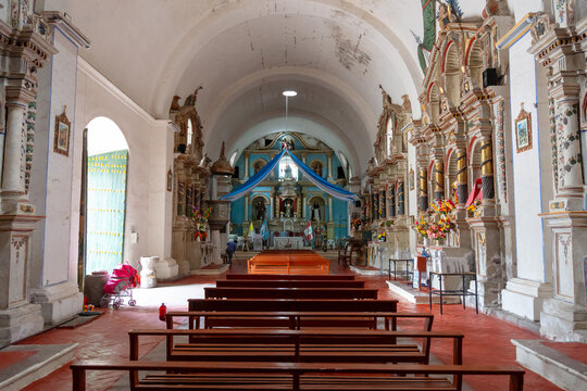 Interior of a church in Colca Canyon, Peru