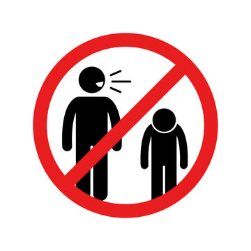 no verbal bullying forbidden vector icon