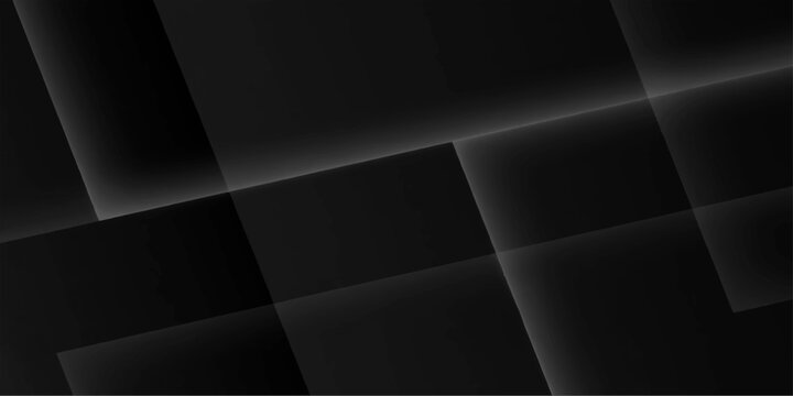 Seamless 3D geometric pattern featuring black and white abstract squares and cubes with a textured grey metal perspective for a modern business technology backdrop