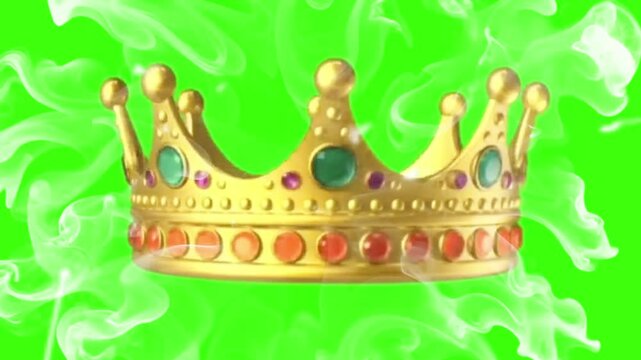 Golden royal crown symbol on white background representing luxury and authority