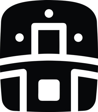 olmec script glyph block silhouette vector illustration on transparent background