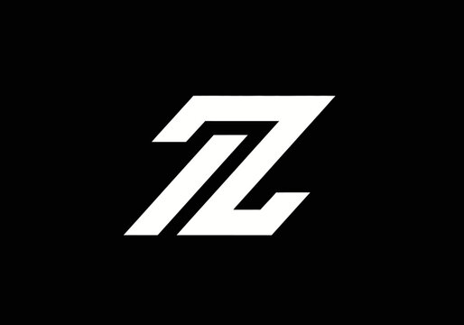 Modern geometric letter Z monogram on dark background