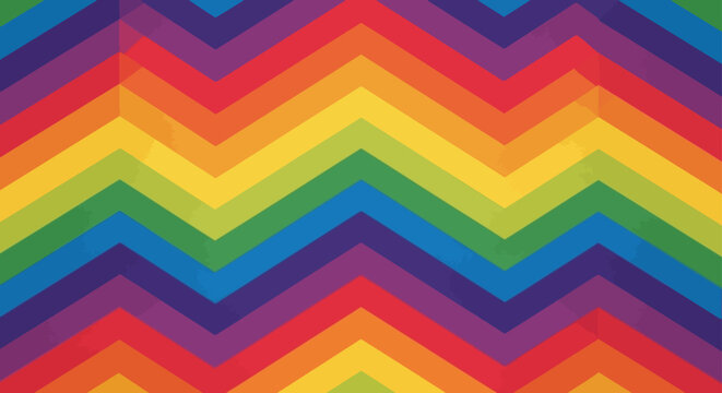 a vibrant rainbow pattern and chevron pattern create a seamless pattern for a colorful background and geometric design texture.