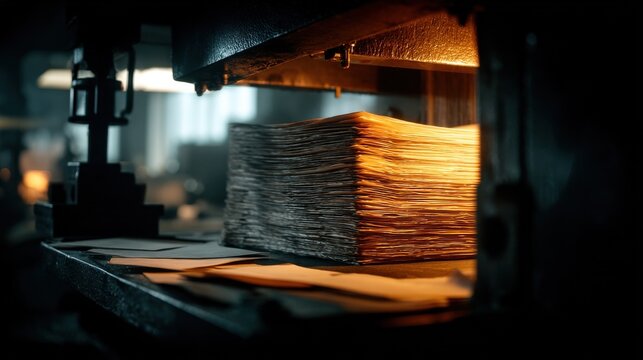 Archival Machine Learning Revealing Stacked Papers with Dramatic Beam Lighting