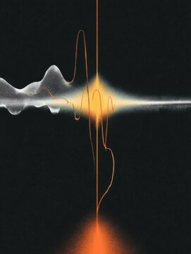 Amplified Neural Signal Depicting Chronic Pain Sensitization in Medical Illustration