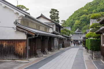 Fototapeta premium たけはら町並み保存地区 安芸の小京都竹原の歴史的街並み