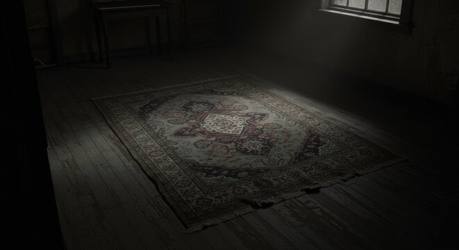 Abandoned room with mysterious floor.