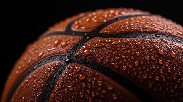 Wet Basketball Macro Detail.