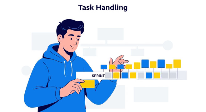 Agile project management with sprint planning and task handling