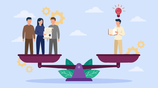 Weighing formal qualifications and team against individual knowledge and ideas