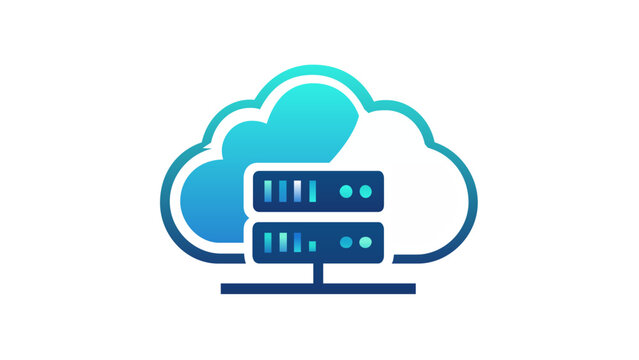 Secure cloud storage and data protection vector icon illustration for modern technology security services representing safe information management and digital privacy on a white background.