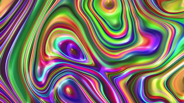 Psychedelic Colorful Swirl Gradient Abstract Fluid Motion Background Loop video 4k