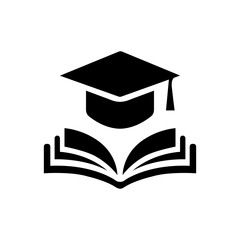 Graduation cap and diploma vector icon representing education achievement and academic success © MD ANARUL ISLAM