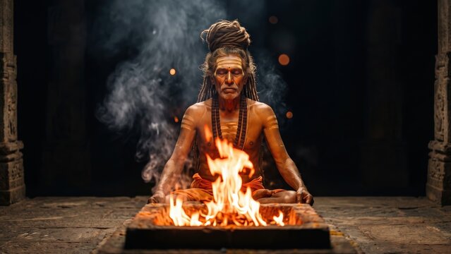 Tantra Sadhu Meditation &ndash; Sacred Havan Fire Ritual