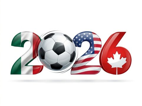 2026 Soccer World Cup Host Countries USA Canada Mexico Logo.