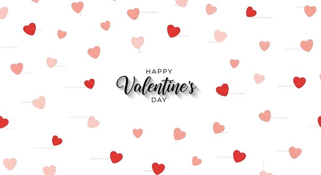 Valentines Day Hearts Greeting Card Background.