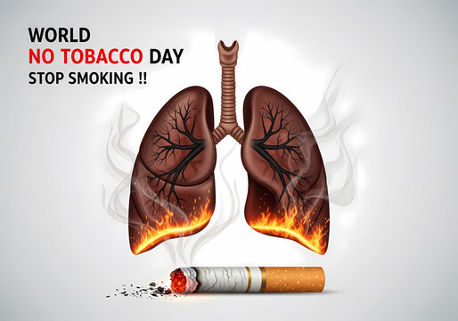 World No Tobacco Day Awareness: A symbolic image, designed to highlight the hazards of smoking and promoting a healthier lifestyle.