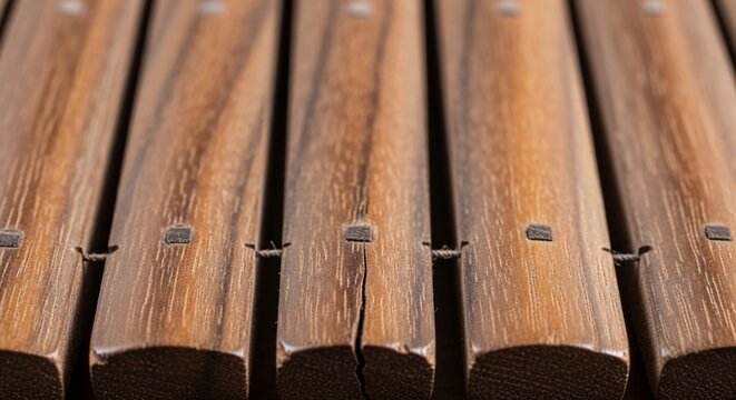 Wooden instrument close up