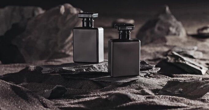 Sophisticated blue perfume as the aroma of a earth.
