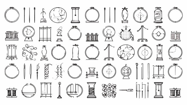 Collection of various clock icons.