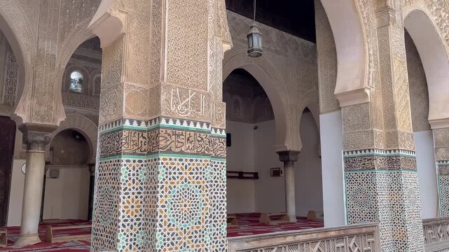 Architecture of an ancient university in Morocco