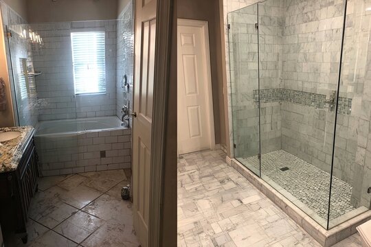 Dramatic Bathroom Renovation: From Dated to Dazzling With Modern Shower and Tub Upgrade